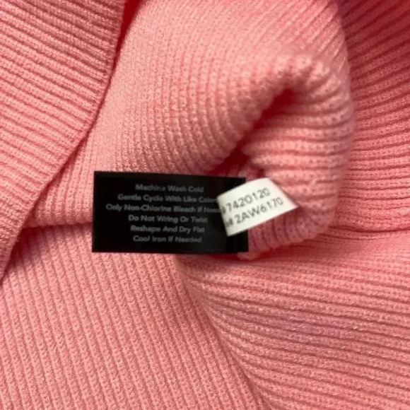 Boston Proper Sweater Dress Size XS Pink Balloon Sleeve Turtleneck Barbie Winter - Picture 8 of 14